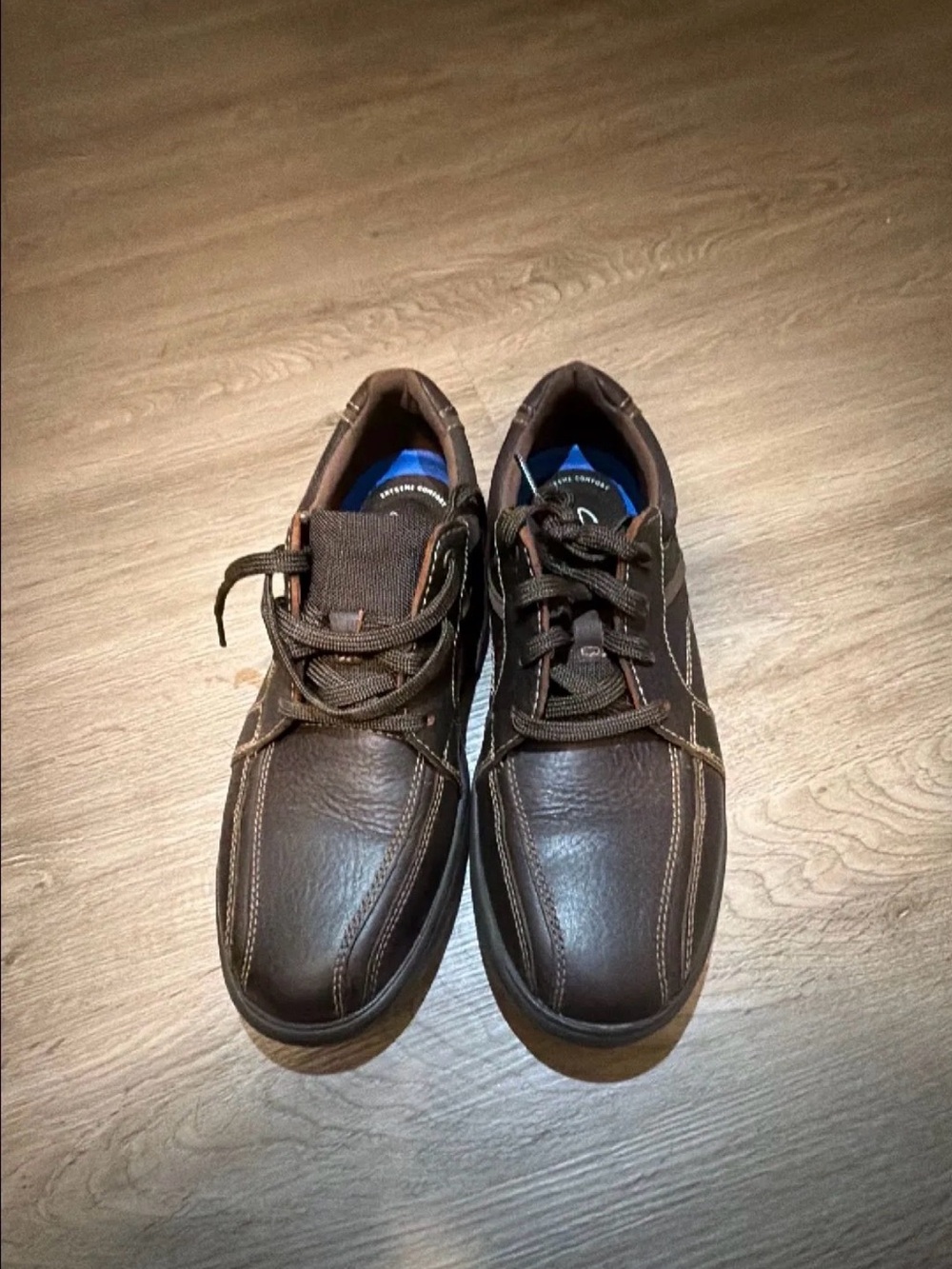 Clarks Brown Leather Lace-Up Derbys